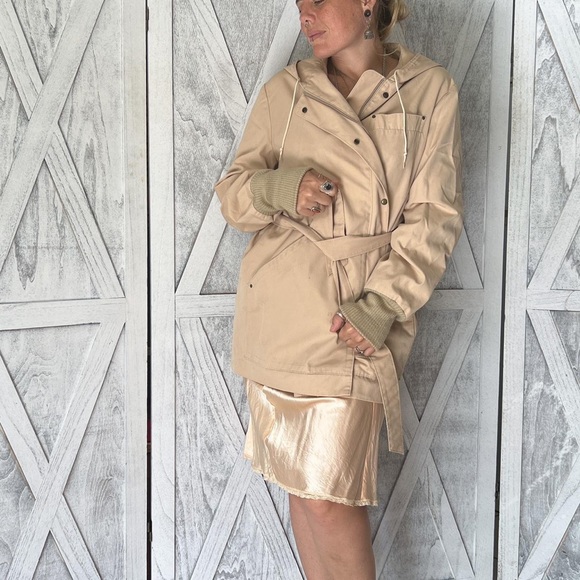 vintage utility mod hoody cream gorpcore jacket - Picture 2 of 5